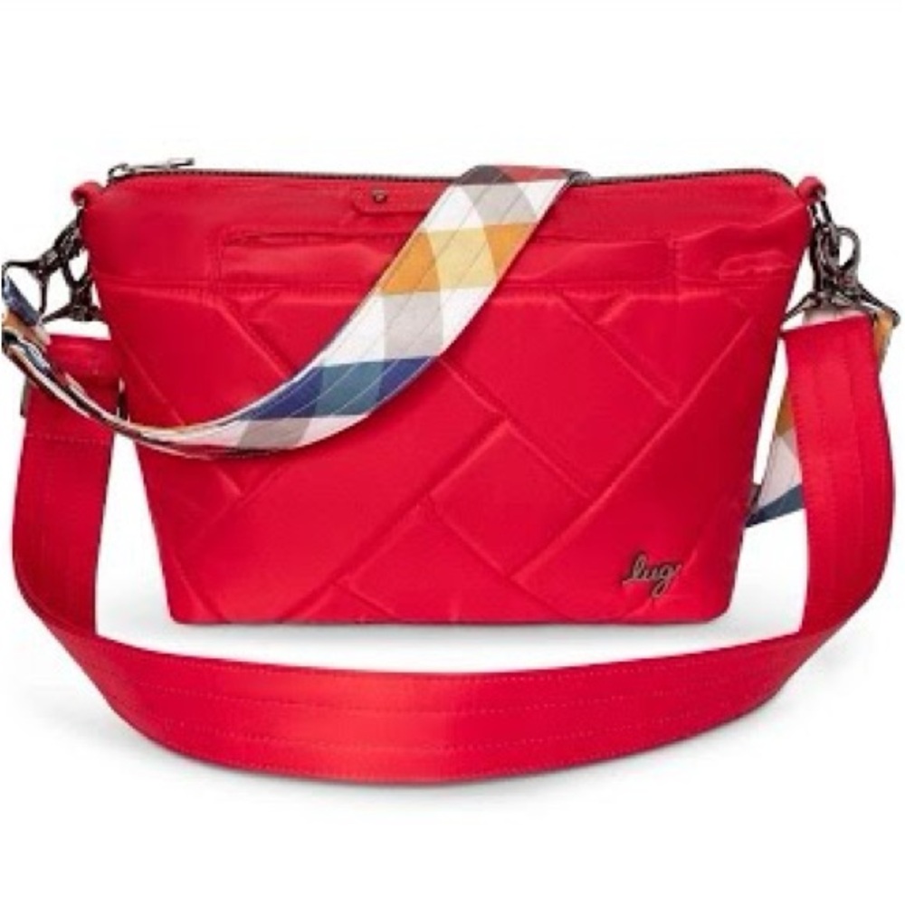 Lug RFID Quilted Crossbody w/ 2 Straps - Flare 2 ~ Poppy Red
